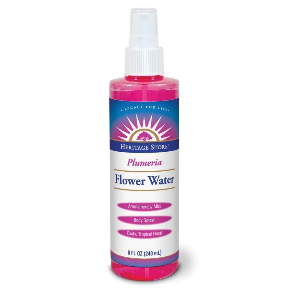 Heritage Store PLUMERIA Flower Water 8oz Magnetized Higher Vibration